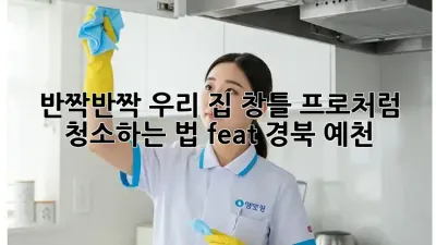 ✨반짝반짝✨ 우리 집 창틀, 프로처럼 청소하는 법 (feat. 경북 예천)
