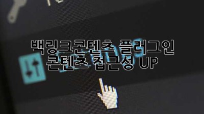 백링크콘텐츠 플러그인, 콘텐츠 접근성 UP! 🚀